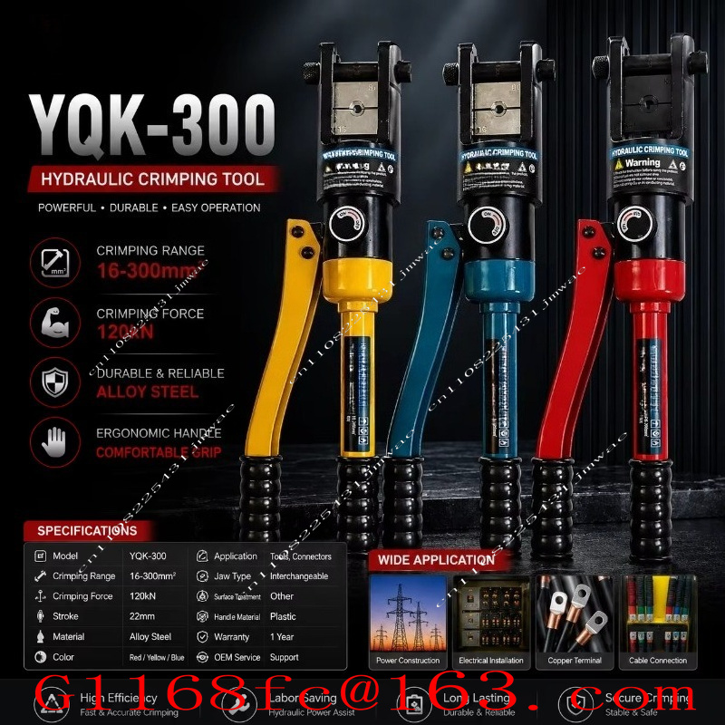 Hydraulic Crimping Tool 16-300Mm2 - YQK-300 Industrial Grade Manual Hydraulic Crimping