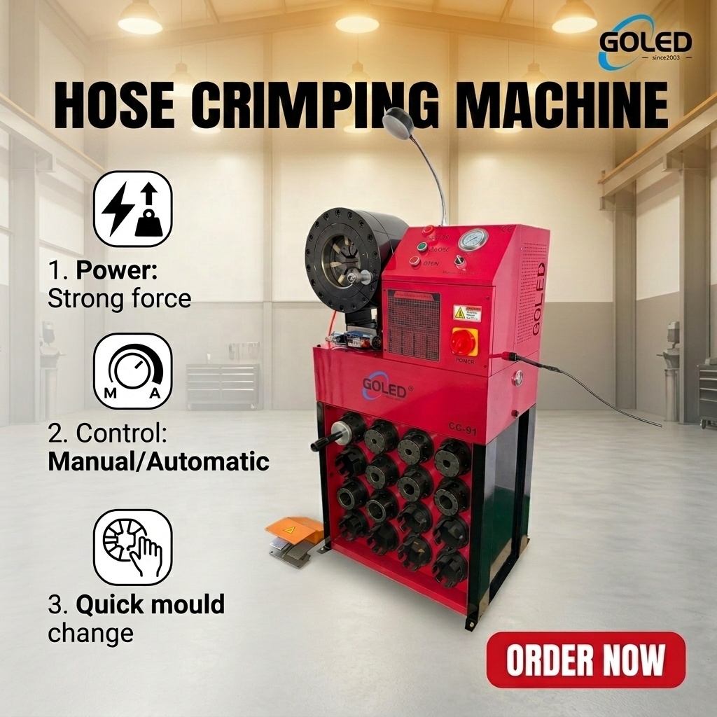 Hydraulic Hose Crimper 2 Inch - CC-91 Brand New Super Cost-effective 2-inch