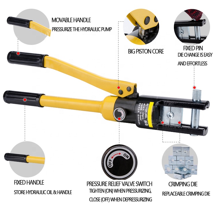 YQK-300 Industrial Grade Steel - đánh giá và giá Hydraulic Crimping Tool 16-300Mm2
