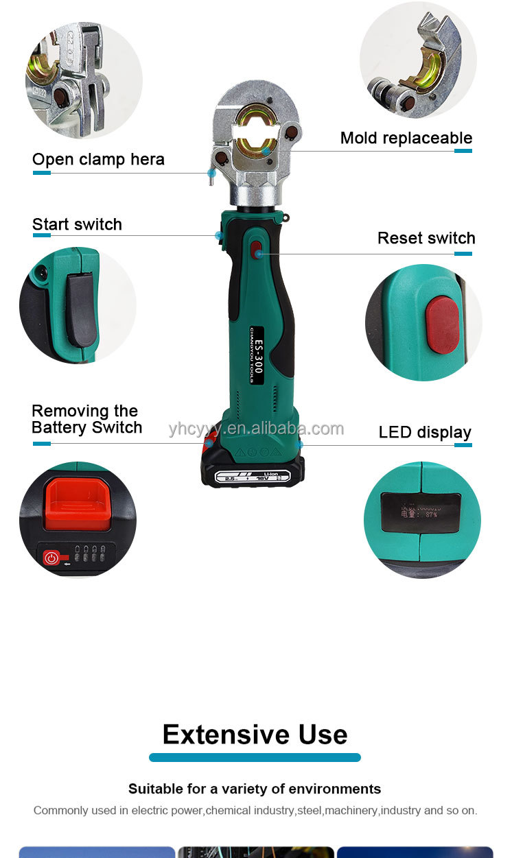 ES-300 6T 300mm2 Battery Power - đánh giá và giá Electric Hydraulic Crimping Tool 300Mm2