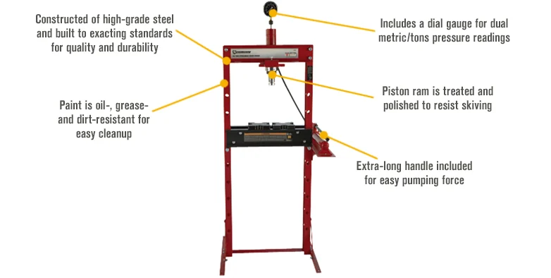 High Quality 20 Ton Hydraulic  - đánh giá và giá Hydraulic Press 20 Ton Shop Press