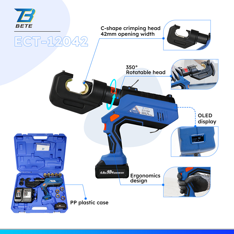 ECT-12042 700bar Battery Cu50- - đánh giá và giá Hydraulic Crimping Tool 400Mm2