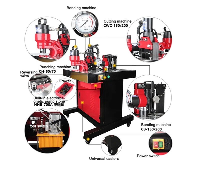 Cutter Combined Busbar Hydraul - đánh giá và giá Hydraulic Busbar Punch Machine