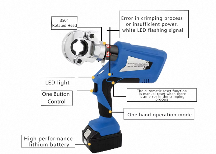 ED-300 Battery Electric Powere - đánh giá và giá Electric Hydraulic Crimping Tool 300Mm2