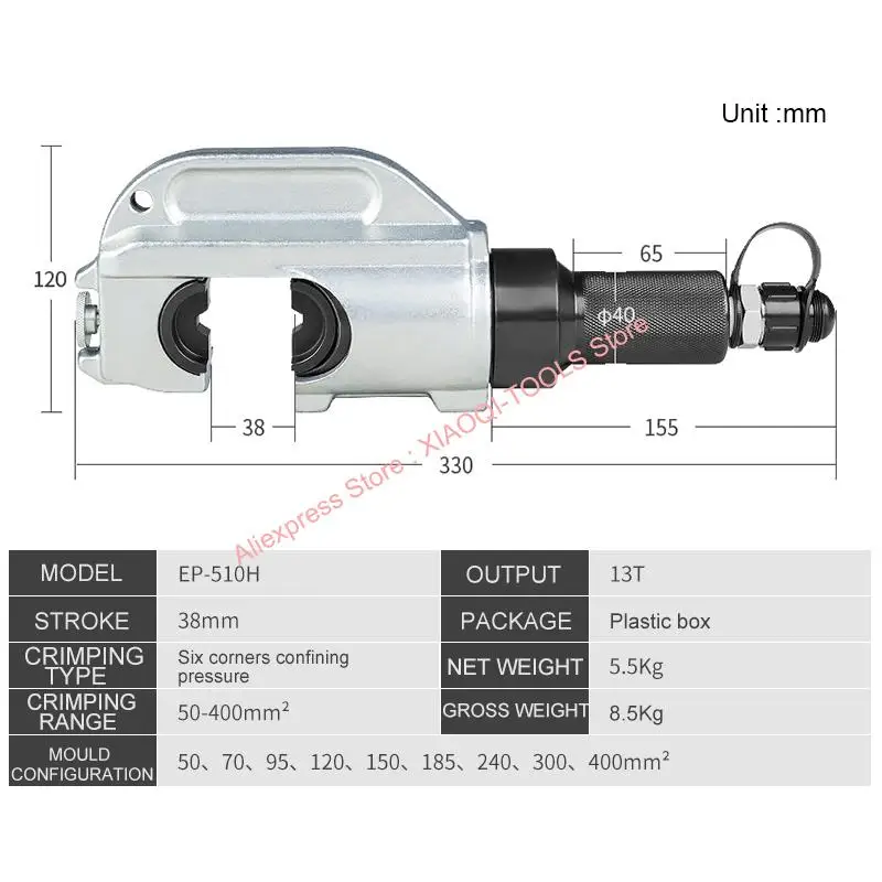 Hydraulic Crimping Head EP-510 - đánh giá và giá Hydraulic Crimping Tool 400Mm2