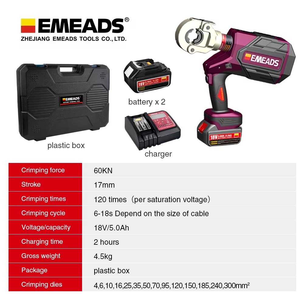 16-300mm2 Electric Hydraulic C - đánh giá và giá Hydraulic Crimping Tool 16-300Mm2